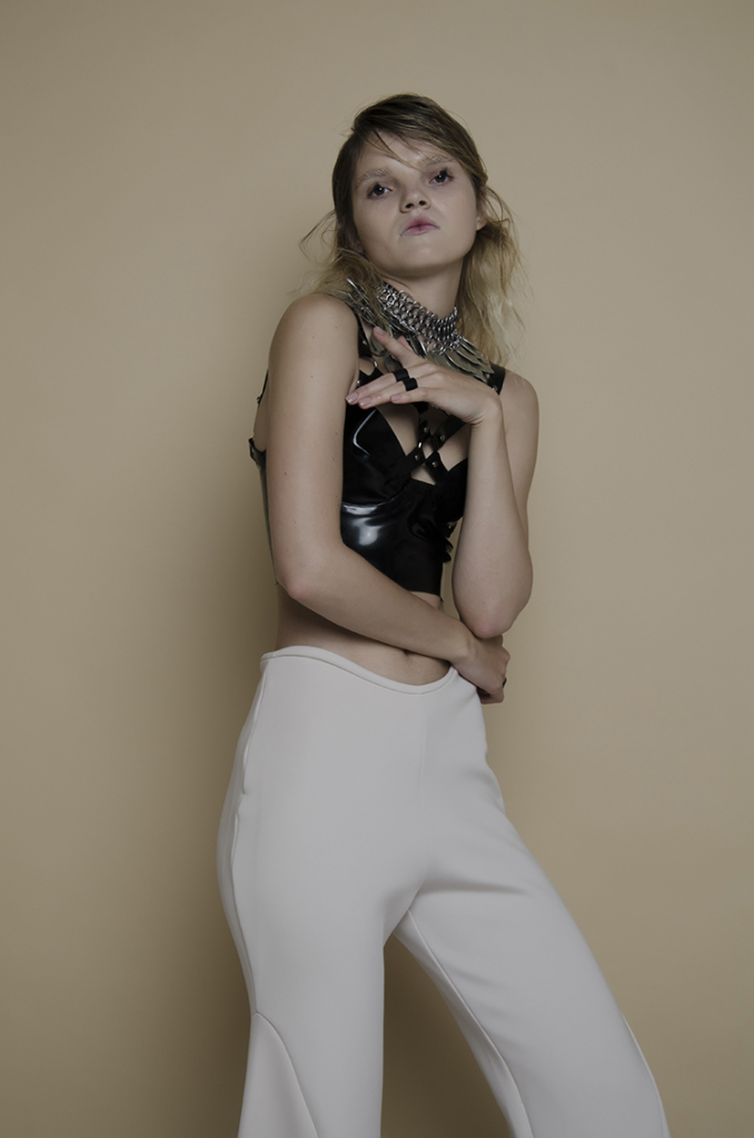 TOP, NECKLACE- PANDORA DELUXE TROUSERS- JARA MEDINA LOPEZ