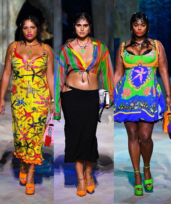 Versace made fashion history in 2020 when featuring plus-sized models in its SS21 show