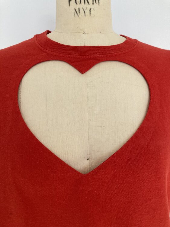 Heart-shaped cut-out tee by Sarah Aphrodite